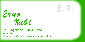 erno nubl business card