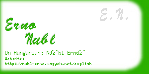 erno nubl business card